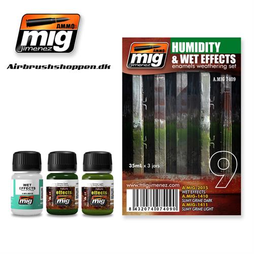 A.MIG 7409 Weathering set Humidity and Wet Effects